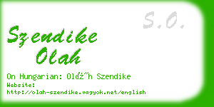 szendike olah business card